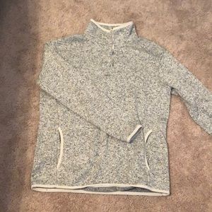 Button Up Kitted Sweatshirt